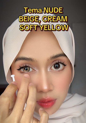 Soft Yellow and Beige Contact Lens Combinations