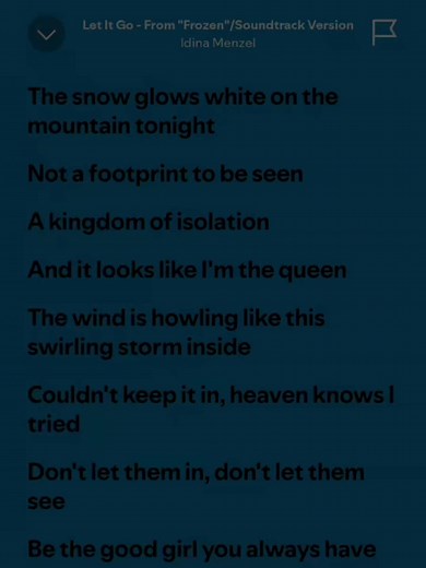 Let It Go — Frozen Full Song Lyrics