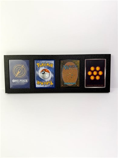 Trading Card Display Frame: 4 Standard Slots- Plank. Fits a 66x91mm Standard Card Sleeve (pokemon, Dragonball Super, Lorcana, Yugioh, Magic) - Etsy