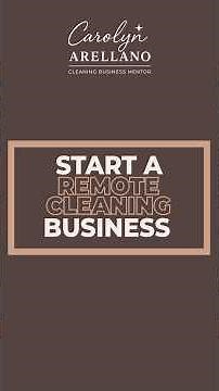 Start a remote cleaning business & scale smarter #CleaningBusiness #BusinessTips #remoteworkvibes