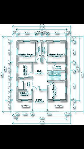 4bhk house plan... #4bhkplan #45x56houseplan #4bedroomplan #fblifestyle #gharkanakshakaisebnaye #housedrawi̇ng #2dhousedeaign #archidecor #HouseMapDesign | Infra Home Studio