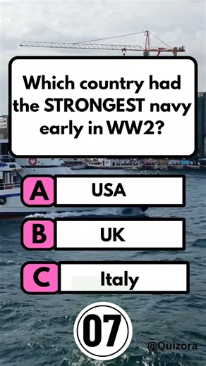 Who had the STRONGEST navy early in WW2? ⚓️🚢 Guess below! #shorts #quiz #history #trivia
