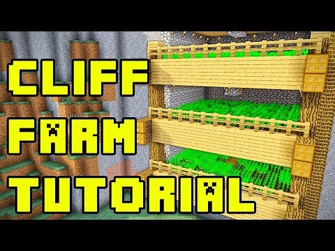 Minecraft Cliff Farm Tutorial (How to Build)