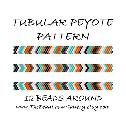 Tubular Peyote Bead PATTERN - Vol. 19 - 3 Variations - PDF File PATTERN - 12 Beads Around - Etsy