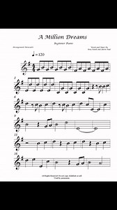 “A million dreams” sheet music 🎼 #amilliondreams #pianist #sheetmusic #pianoteacher #music #piano #pianolessons #pianomusic #musician | The Keyz