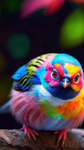 METABIRDS on Instagram: "MetaBird #126 — The Rainbow Gardener 🪶 Traits : 🎨 Main colors: Neon pink, electric blue, sunshine yellow, lime green, vibrant fuchsia 🌈 Feature: Ultra-saturated rainbow plumage, glowing gradient across the whole body 📍 Spotted in: Rio de Janeiro Botanical Garden, Brazil 🇧🇷 📝 Description : The Rainbow Gardener looks hand-painted by a color-obsessed artist. Its stunning feathers reflect light like a living prism. Hard to find, it hides deep within the flowering zone