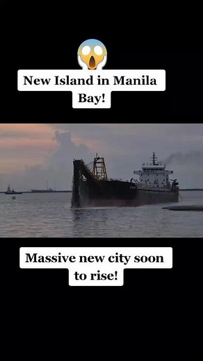Massive Reclamation Project Creating New Island in Manila Bay