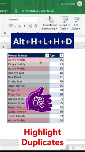 Highlight Duplicates in Excel Instantly 💥 | Alt+H+L+H +D Shortcut | Macro Matrix #excelshorts