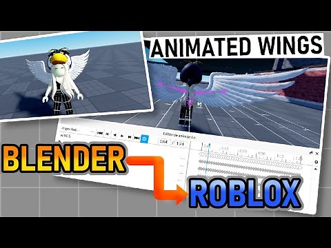 BLENDER TUTORIAL HOW TO MAKE ANIMATED WINGS FOR ROBLOX | SKINNED MESH TUTORIAL