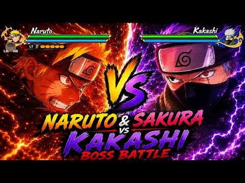 Naruto & Sakura vs Kakashi Boss Battle Gameplay | Full Fight - Naruto Storm Connections