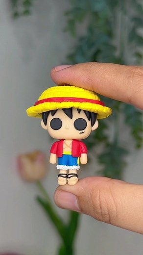 Luffy Funko Pop using air dry clay✨ Full video tutorial on youtube: clayandpastel #luffy #luffyonepiece #funkoluffy #funkopop #funkopops #luffymovie #monkeydluffy #airdryclay #chibi #clayfunko #claypop #customfunko #customfunkopop #clay #funkoclay #clayandpastel