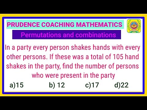 In a party every person shakes hands with eachother.If total 105 hand shakes find number of persons