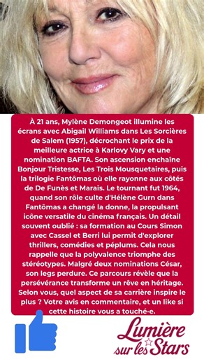 Pourquoi Mylène Demongeot n'a-t-elle jamais eu de César ? La vraie raison