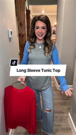 The long tunic tops that are perfect for leggings or jeans! They come in a ton of colors, they are affordable and super cute! #tunictops #leggingsfriendly #tiktokshopblackfriday #tiktokshopcybermonday #CapCut