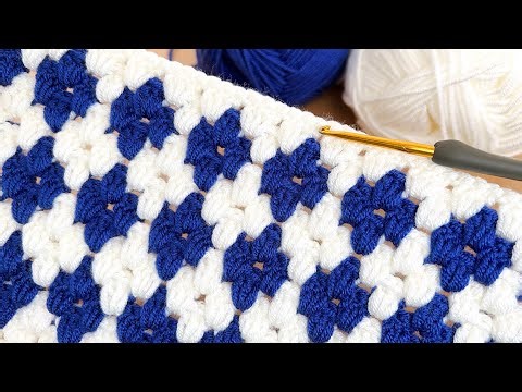 “Easy Crochet Two-Color Puff Stitch Pattern | Blanket, Scarf & More”