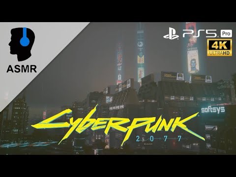 🎧🌌 ASMR 💤 | PS5 PRO | Nuit suspendue sur Night City | Cyberpunk 2077 – 4K sans commentaire
