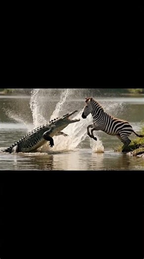 Crocodile vs Zebra | Last Second River Escape Caught on Camera 🐊🦓