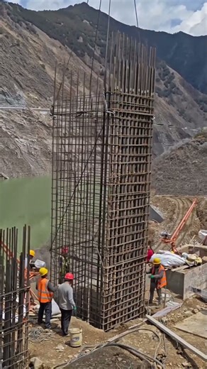 Industrial Rebar Cage Insertion in Mega Construction Projects