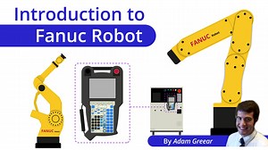 Introduction to Fanuc Robot ▶ You can read the full post here https://realpars.com/fanuc-robot/ A Fanuc robot is a 6-axis robot that is manufactured by Fanuc Robotics (FANUC America Corporation). This robot can come in many shapes and sizes. A Fanuc robot normally comes from the factory with a coat of yellow paint. They can be other colors though. A green Fanuc robot will denote that it is collaborative. A collaborative robot is a type of robot that you can work closely with. That means, unlike 