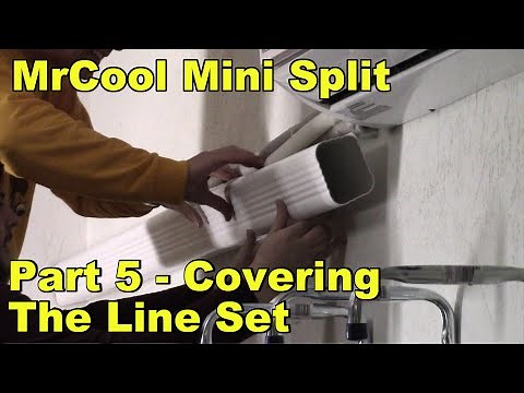 Installing our MrCool Mini Split 2400 BTU Part 5 - Covering the Line Set