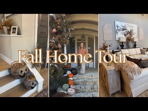 Cozy Fall Home Tour 2025 🍂 | Neutral Decor, Pumpkins & Warm Tones | Stephanie’s Home Tour