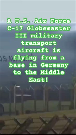 U.S. Air Force C-17 Globemaster III is flying from a base in Germany to the Middle East!