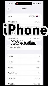 How to check the iOS version of your  iPhone  #iphonetricks #iPhone #ios26 #ipad