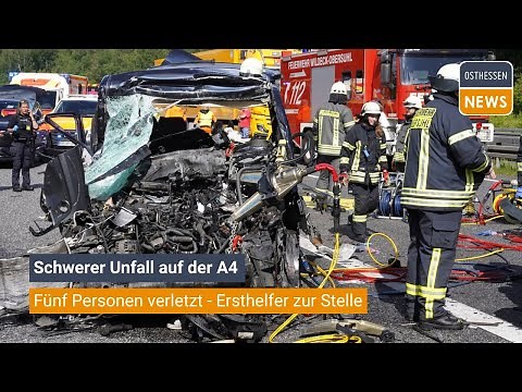 WILDECK: Schwerer Unfall auf der A4 - Fünf Personen verletzt