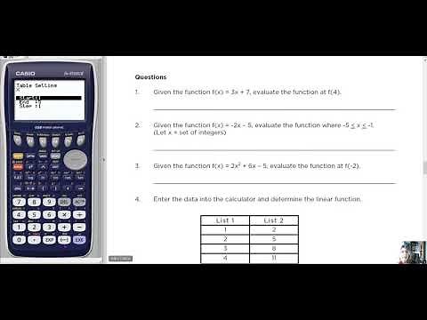 fx-9750GII: Table Scatter Plots and Regressions (Mini-Math Lesson w/Karen Greenhaus)