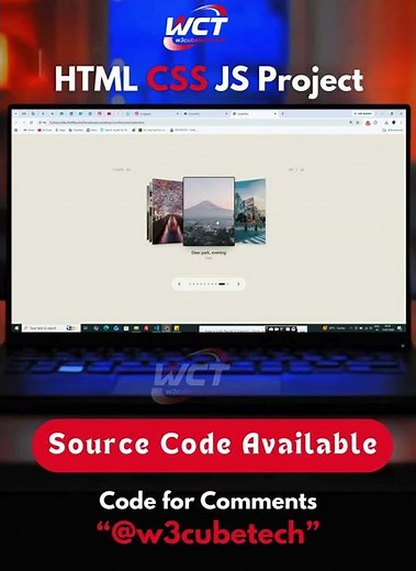 3D Image Gallery Carousel using HTML CSS JavaScript | Smooth Animation & Modern UI