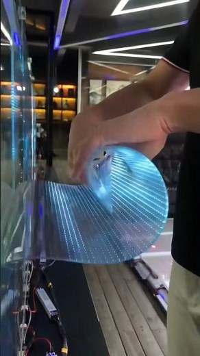 Amazing LED display that clings to glass!