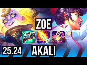 ZOE vs AKALI (MID) | 15/0/10 | KR Master | 25.24