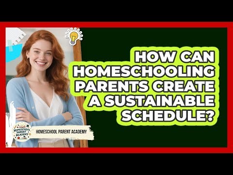 How Can Homeschooling Parents Create A Sustainable Schedule? - Homeschool Parent Academy