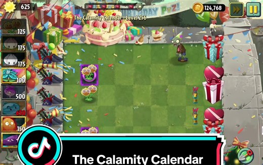Calamity Calendar Levels 256-260 in Plants Vs Zombies 2