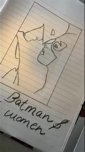 Batman and Catwoman!🦇🫶🏻🖤#batman #catwoman#trending #diy #drawing