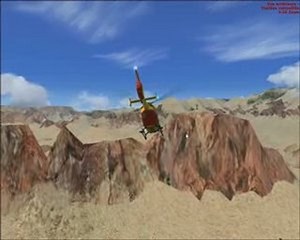 Vol helico Flight sim x au grand canyon