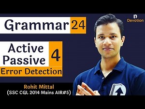 [24] English Grammar for govt jobs | Active Passive Voice | Devotion Institute | Rohit Sir English