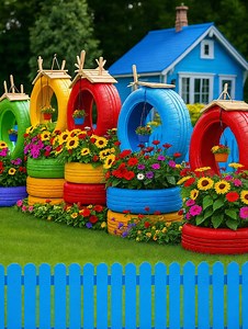 144K views · 2.9K reactions | Ideas con llantas coloridas para decorar tu patio #jardin #plantas #flores #patio #llantas | Jardines Casa | Facebook