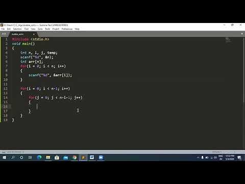 [HINDI]Bubble sort Programming in C language in Hindi|Bubble Sort C Program| Solution with Example.