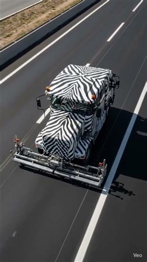 "This Zebra Machine Paints Perfect Roads!"