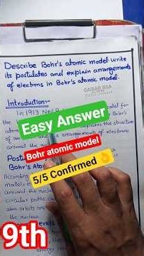 Bohr Atomic Model | Class 9 Physics | Full Marks Strategy | Board Exam Preparation