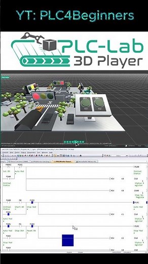 Lập trình PLC với #PLC-Lab3D Player và #plc #gxwork2 #mitsubishi