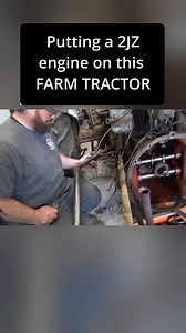 2jz swap into a farm tractor. You can see the 2jz just sitting on the frame of the tractor | Life OD.