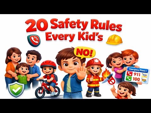20 Safety Rules Every Kid Should Know | बच्चों के लिए 20 ज़रूरी सेफ्टी रूल्स | Kids Safety Education