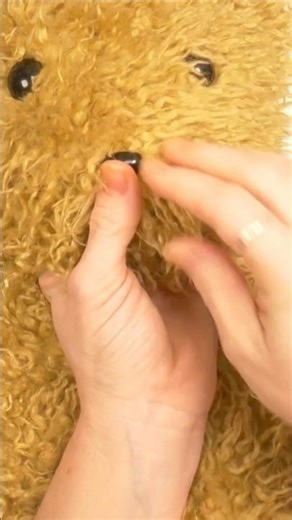 New Face for Teddy! #stuffedanimals #stuffedanimalrepair #repair #restoration #mending #teddybear