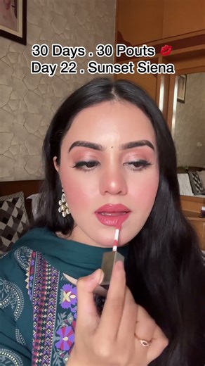 Day 22 | Sunset Siena Lip Combo 🍑 #shorts #lipstick