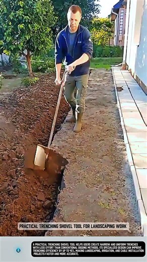 Practical Trenching Shovel tool for Landscaping Work #tools