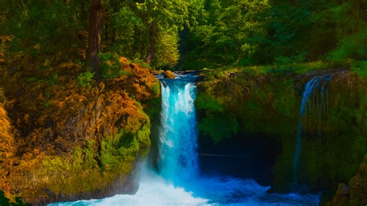 Relaxing Waterfall in Jungle – Cinematic Nature Video