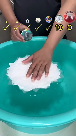 How much paper does it take to make the object float? #experiment #asmr | Lily Olsen