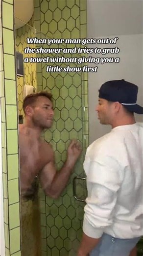 When Your Man Tries to Grab a Towel Without a Little Show 😅